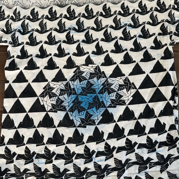 90s Andazia International MC Escher Journey to Infinity Vintage AOP Art Shirt - Picture 4 of 6